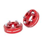 1.5 Inch Wheel Spacers Red 5 x 4.5 Bolt Pattern Pair 84-01 Cherokee XJ 86-92 Comanche MJ 87-95 Wrang