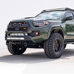 16Up Tacoma Stealth Bumper 32 Inch LED Bar Combo Beam Bumper Light BarBlueSmall Relocation Mounts On