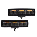 Blackout Combo Series Lights - Pair of Sixline Flood Lights With Amber Accent (750600622FBS) 1