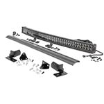 Ford 40 Inch Curved LED Light Bar Bumper Kit Black Series w/White DRL 11-16 F-250 Super Duty Rough C