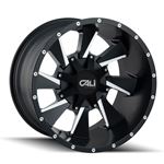 DISTORTED 9106 SATIN BLACKMILLED SPOKES 24X12 613561397 47MM 106MM 1