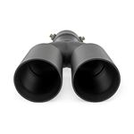 Exhaust Tip Black Red RC Logo 2.5-3 Inch Pipe Single Inlet Dual Outlet (96050) 3