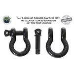 Recovery Shackle 3/4" 4.75 Ton Black - Sold In Pairs 3