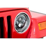 Headlights DRL Halo LED 7 Inch 97-06 Jeep Wrangler TJ 4WD (RCH5400) 1