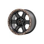 79 Series Wheel One-Piece Semi Gloss Black w/Bronze Ring 17x8.5 6x135 0mm (79170917) 1