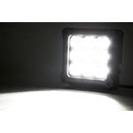 4 Inch Square Cree LED Lights Pair Chrome Series wCool White DRL 1
