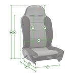 Enduro High Back Reclining Suspension Seat Black/Gray with Silver Outline PRP Seats