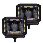 Blackout Combo Series Lights - Pair of 4x3 Cube Sideline Spot Lights W/ Amber (750700322SCS) 1