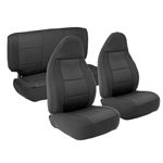 NEOPRENE SEAT COVER SET FRONT/REAR - BLACK 97-02 TJ (471201) 1