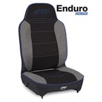 Enduro High Back Reclining Suspension Seat Black/Gray with Blue Outline PRP Seats