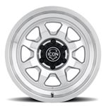 Nuevo Silver Machined 17 x 8.5 5 X 4.5 0mm Offset 4.75" BS (8117856547SM) 3