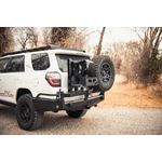 5th Gen 4Runner Swing Arm Rear Bumper Dual Swing Arm Angled Tire Carrier Bare Metal 3