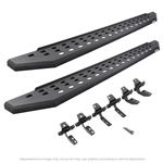 RB20 Running Boards with Mounting Brackets Kit - Textured Black - Double Cab 1