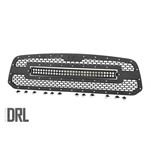 Mesh Grille 30" Dual Row LED Black White DRL Ram 1500 (13-18 and Classic) (70199DRL) 1