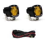 S1 Amber Wide Cornering LED Light with Mounting Bracket Pair 1