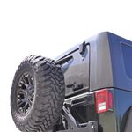Jeep JK Rear Bumper W Tire Carrier 078 Wrangler JK Aluminum Handle Black 3