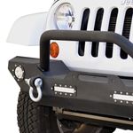 Jeep JK JL Front Bumper 07 w LED Lights 078 Wrangler JK JL Steel Mid Length 1