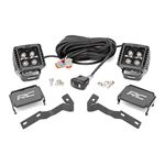 LED Light Kit Ditch Mount 2" Black Pair White DRL Toyota Tacoma (16-23) (71082) 1