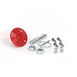 Hood Pin Kit Red Single Includes Polyurethane Isolator Pin Spring Clip and Related Hardware 1