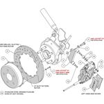 Forged Narrow Superlite 4R Big Brake Rear Brake Kit For OE Parking Brake 3