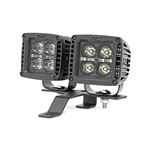 Jeep Quad LED Light Pod Kit Black Series wAmber DRL 1820 JL20 Gladiator 1