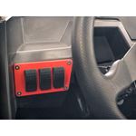 Left Side 3 Switch Dash Plate for Polaris RZR Bl-3