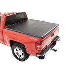 Soft Tri-Fold Bed Cover 14-18 Silverado/Sierra 1500 5 Foot 5 Inch Bed w/o Cargo Mgmt Rough Country 1