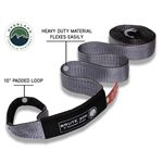 Tow Strap 30000 lb 3 x 30 Gray With Black Ends and Storage Bag 3