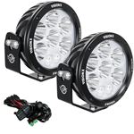 Pair Of 6.7" Cannon Adventure Halo 8 LED Light Mixed Beam Including Harness (1236216) 1 2