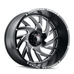 XCLUSIVE (AT1907) BLACK/MILLED 22X12 8-165.1 -44MM 125.2MM (AT1907-22281M-44) 1