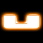 Universal Illuminated LED Letter Badges - Matte White Surface Finish - U (3140-U-005) 1