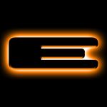 Universal Illuminated LED Letter Badges - Matte Black Surface Finish - E (3141-E-005) 1