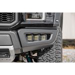 LED Light Kit Fog Mount Triple 2" Black Pair White DRL Ford Raptor (17-20) (70700DRL) 1