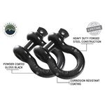 Recovery Shackle 3/4" 4.75 Ton Black - Sold In Pairs 1
