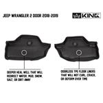 TPE Form Fitting Floor Liners Front and Rear 4 Piece  Black Jl 2 Door 3