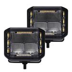 Blackout Combo Series Lights - Pair of 4x3 Cube Sideline Flood Lights W/Amber (750700322FCS) 1