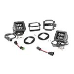 Jeep 2 Inch Cree LED Fog Light Kit Black Series 0709 JK Wrangler 1