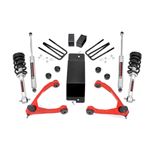 3.5 Inch Lift Kit Forged UCA N3 Strut Chevy/GMC 1500 (14-16) (19432RED) 1