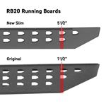 RB20 Slim Line Running Boards with Mounting Brackets Kit - Double Cab Only (69443280SPC) 3