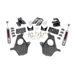 2 Inch Front Lowering Kit 4 Inch Rear Lowering Alum/Stamped Knuckle 14-18 Chevy/GMC 1500 (71630) 1