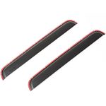 Window Visor Kit Rear Matte Black Channel; 99-14 F250-F550 Crew 1