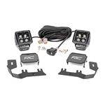 LED Ditch Light Kit 2in Black Pair Amber DRL Chevy/GMC 1500 (14-18 and Classic) (71055) 1