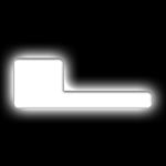 Universal Illuminated LED Letter Badges - Matte White Surface Finish - L (3140-L-001) 1