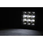 4 Inch Square Cree LED Lights Pair Chrome Series wCool White DRL 3
