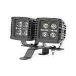 Jeep Quad LED Light Pod KitBlack Series wWhite DRL 1820 JL20 Gladiator 1