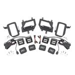 LED Light Kit Fog Mount Dual 2" Black Pairs Spot/Flood Ford F-150 (15-17) (70865) 1