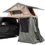 LD TMBK 3 Roof Top Tent With Annex Tan Base With Green Rain Fly Black Aluminum Base (18119733) 1
