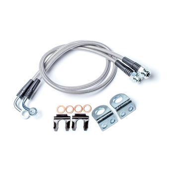 JK / TJ: 26" Stainless Steel Braided Front Brake Line Kit - Pair (4353310)