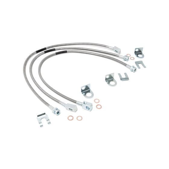 Jeep Front and Rear Stainless Steel Brake Lines 46 Inch Lifts XJYJTJ 1