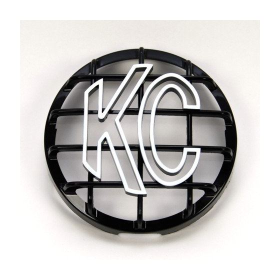 6 Stone Guard - ABS Plastic - Black / White KC Logo (7210) 1